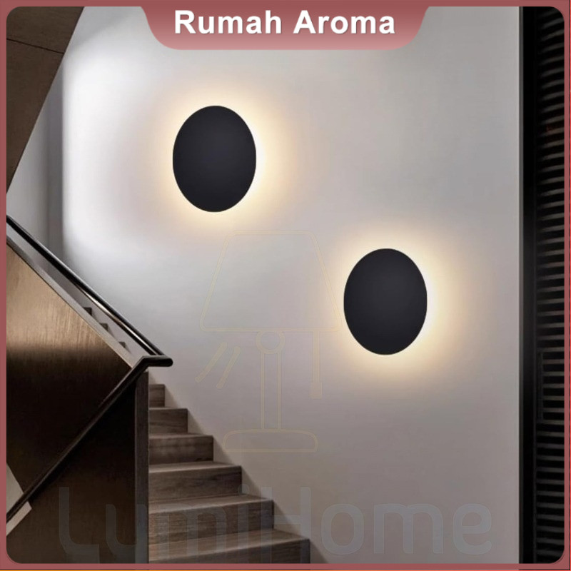 LumiHome Lampu Dinding Bulat Full Moon 13cm / 20cm Outdoor Wall Lamp IP65 Tahan Air
