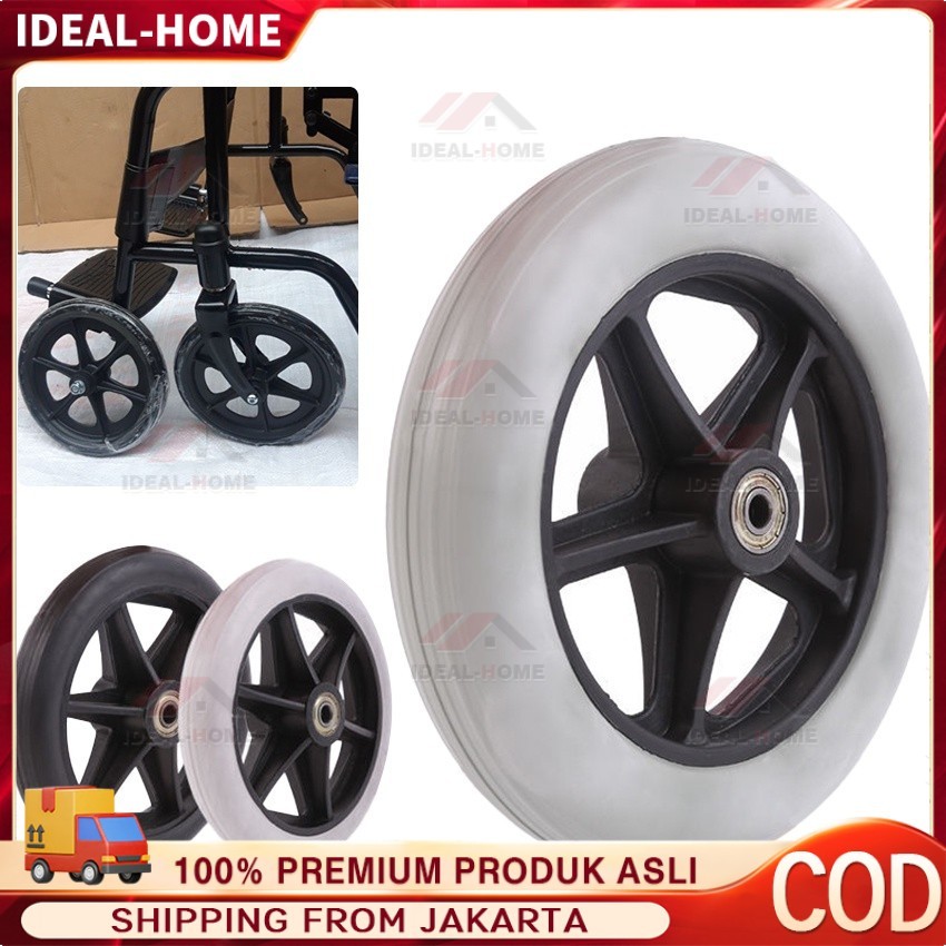 Idealhome Roda depan kursi roda 8 inch - Kursi Roda "Diameter Full 20 Cm" - Roda Kursi Roda - Roda B