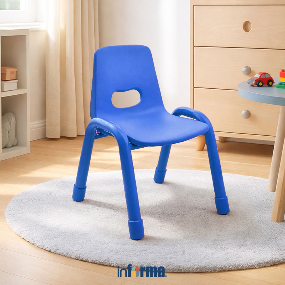 Informa Oya Kursi Anak - Biru Tempat Duduk Anak Kids Chair Bangku Sandaran Bangku Plastik Balita Ban