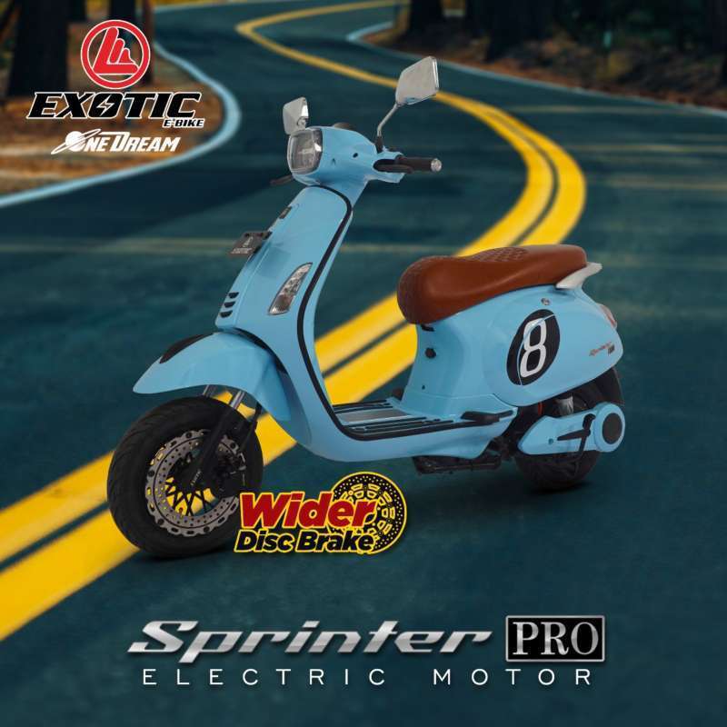 Motor Listrik EXOTIC SPRINTER PRO NEW Model Vespa
