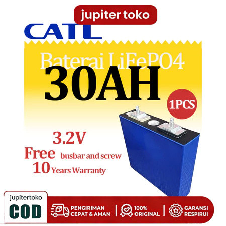 Baterai Lifepo4 3.2V 32Ah Baru 12.8V 30ah 3C 5C Paket Baterai Lithium Fosfat Sepeda Motor Surya Kend