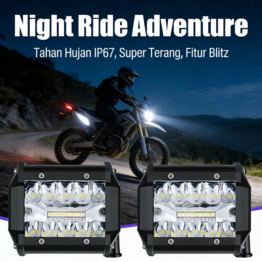Kualitas Premium Lampu Depan Motor LED, Pendingin Aluminium, Impor Chip LED, Cocok untuk Semua Jenis