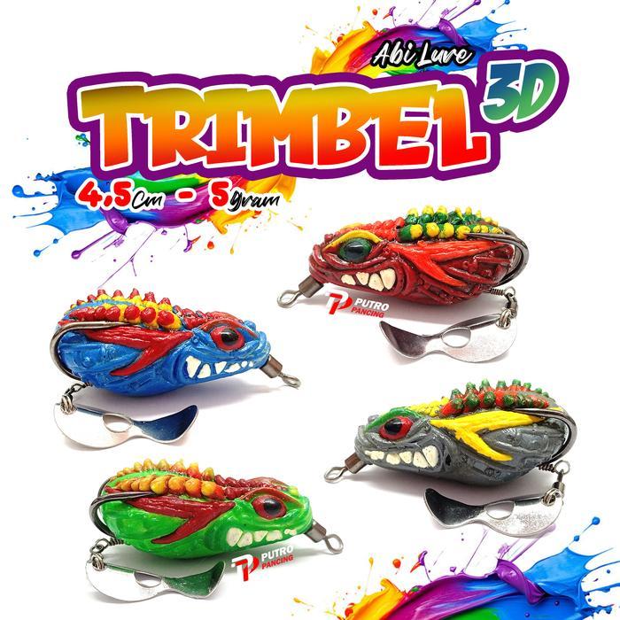 Promo Lure TRIMBEL 3D Blade Berisik Abi Lure Soft Frog softfrog soft frog - Abu Terlaris
