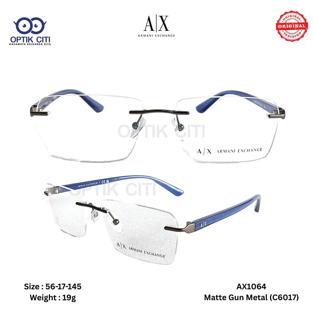 Frame Kacamata Pria Rimles Kotak Armani Exchange AX 1064 Original