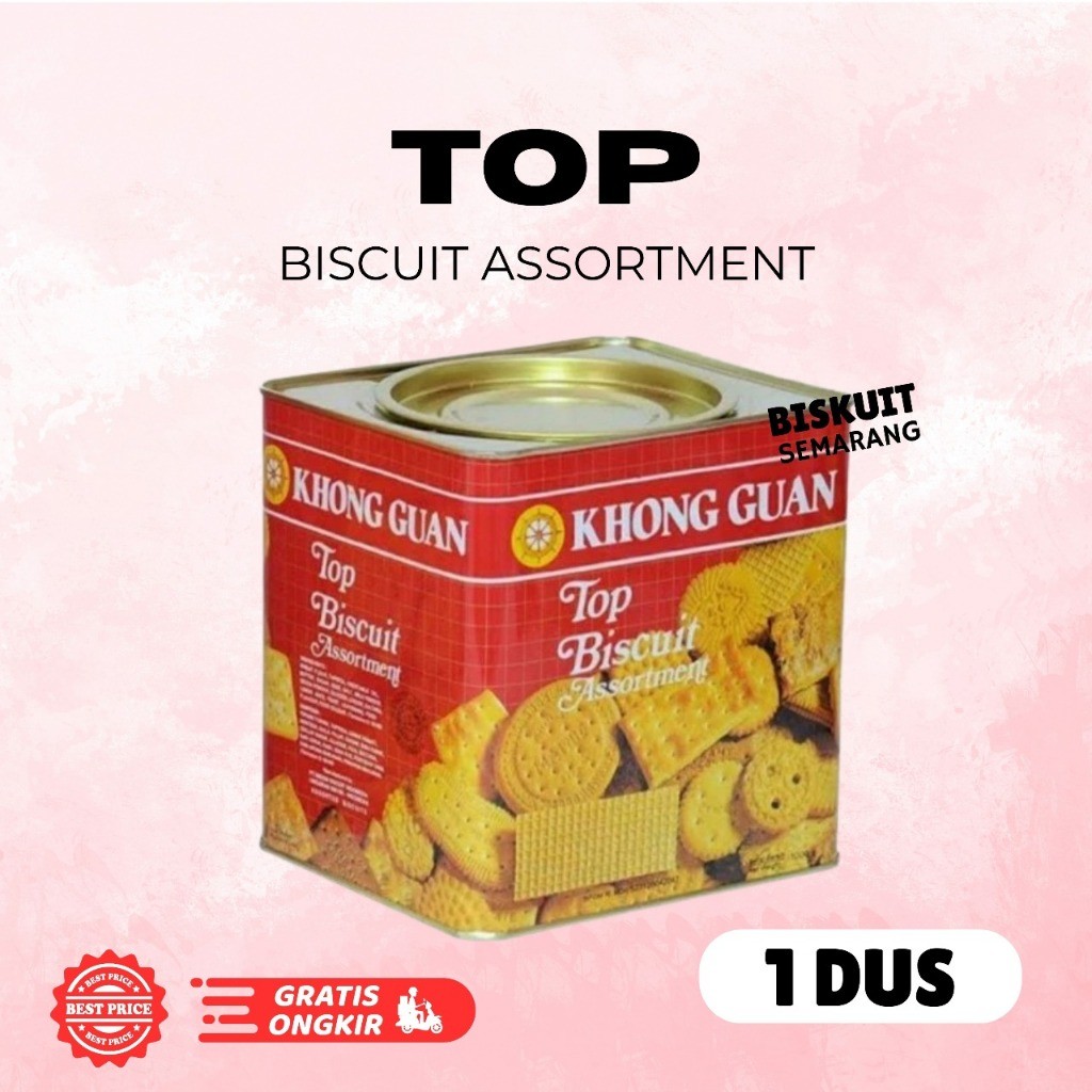 Khong Guan Top Biscuit Assortment 1000g1 KARTON Isi 6 Kaleng Biskuit Khong Guan Top Untuk Hadiah