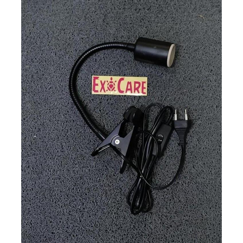 Fitting Lampu Jepit 30cm Premium EXOCARE 250w F30M Sulcata Pardalis - On_Off