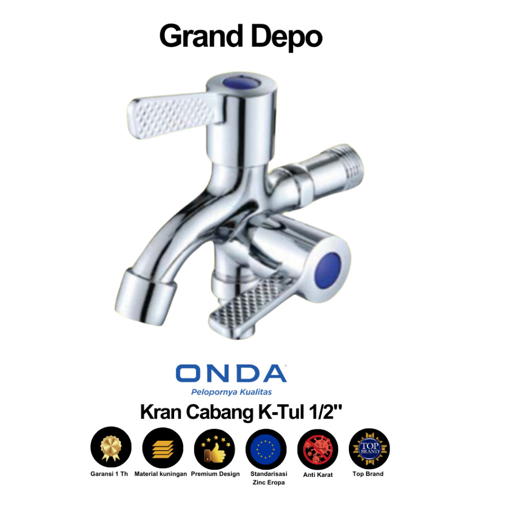 PLAOSANSTORE Onda Kran Cabang K-Tul 1/2" / Kran Cabang Onda / Kran Air Onda
