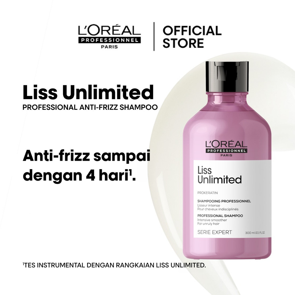 Liss Unlimited Shampoo 300ml - Untuk Perawatan Anti-Frizz by L'Oreal Professionnel