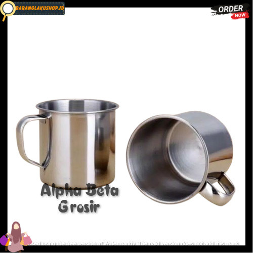 MUG GELAS KOPI MURAH / MUG GELAS KOPI STAINLESS / CANGKIR KOPI STAINLESS BRL