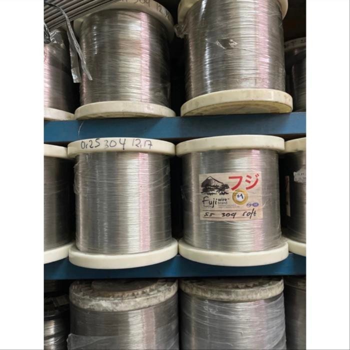 kawat stainless 304 uk 0,5mm hard & soft per 0,5kg - hard