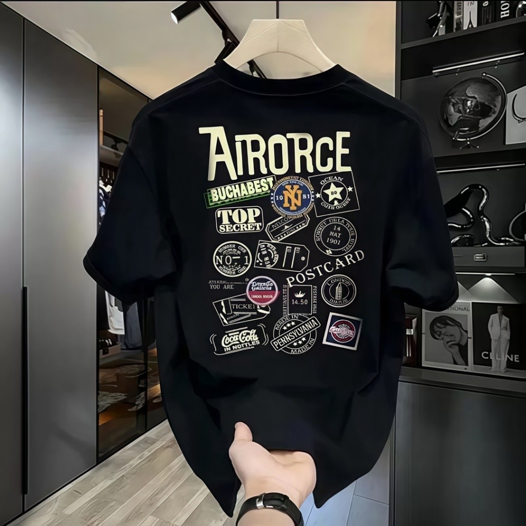 <COD> Kaos Distro Unisex 100% Katun Atrorce Top Secret Postcard Vintage Oversize Summer Breathable H