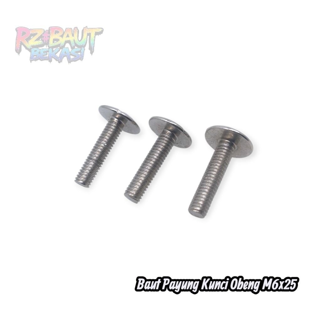 BAUT PAYUNG NIKEL KUNCI OBENG BAUT 10 M6X25 cod