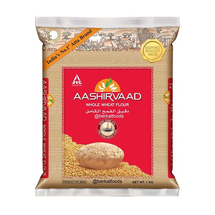 PROMO Chakki Atta Aashirvaad India / Whole Wheat Flour /Tepung Gandum Import 1Kg 2Kg 5Kg - 1 Kilogra