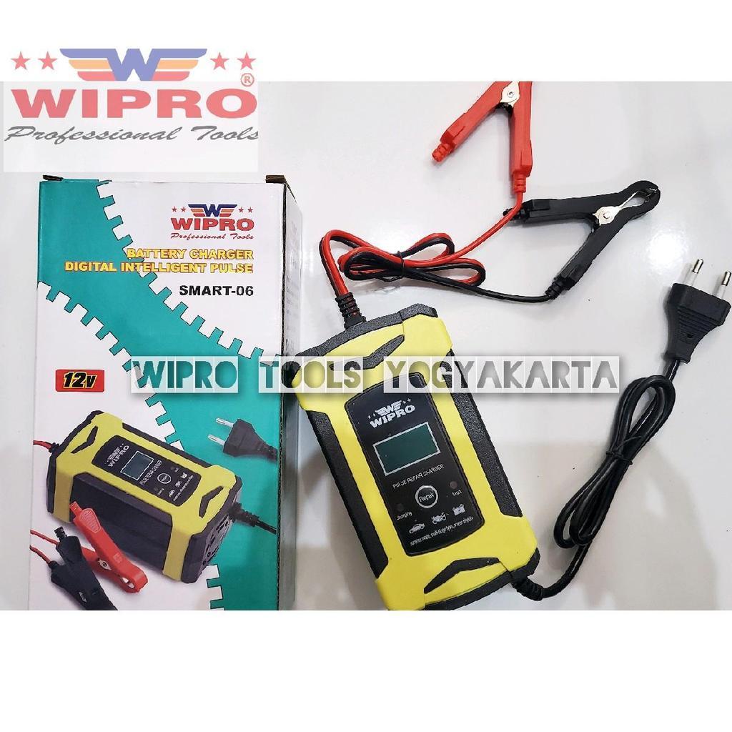 WIPRO Baterai Charger Aki Digital Intelligent Pulse Smart-06/ Charger Aki Mobil Digital Wipro
