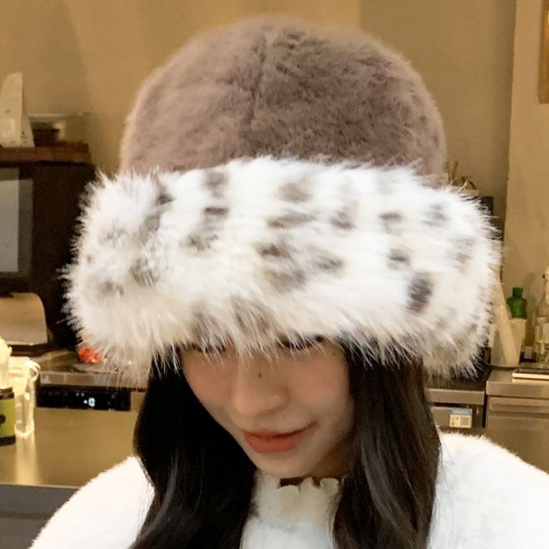 Fluffy Mongolian Fur Hat Women Autumn and Winter Warm Plush Cap Fashion Mongolian Ring Outdoor Thick
