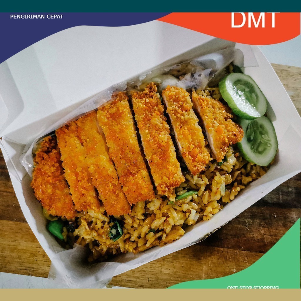 Catering Malang Kirim Instant 10 Box Nasi Goreng Chicken Katsu Enak Halal Murah ( Catering Hajatan )