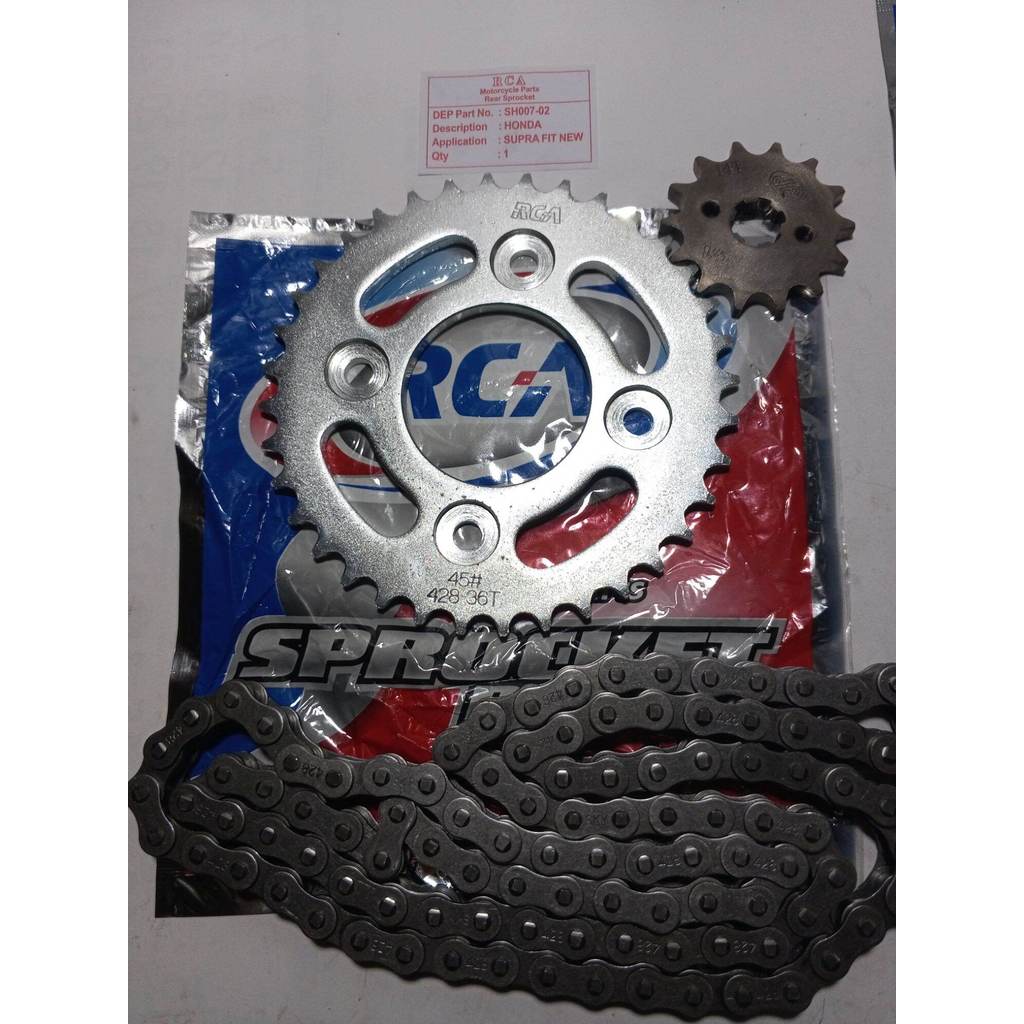 Gear set supra fit new 428 36t 14t/gir set supra fit new 36t 14t RCA