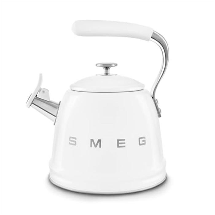 SMEG Whistling Kettle WKF01 - Kettle Stainless steel - White