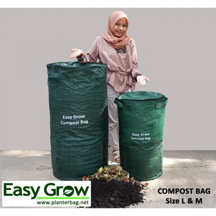 Compost Bag LARGE Easy Grow Size L ( 200 ) Liter Dia 50 x t 102 cm planterbag planter bag Tas Kompos