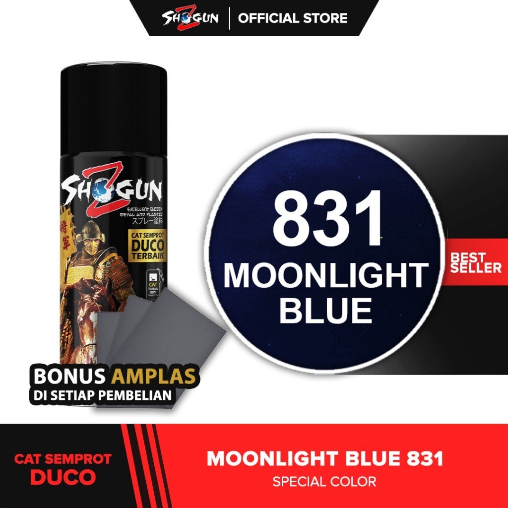 Cat Semprot Pilok Pilox Pylox Shogun Z Moonlight Blue 831 Motor Dark Series Biru Xiralic cat semprot