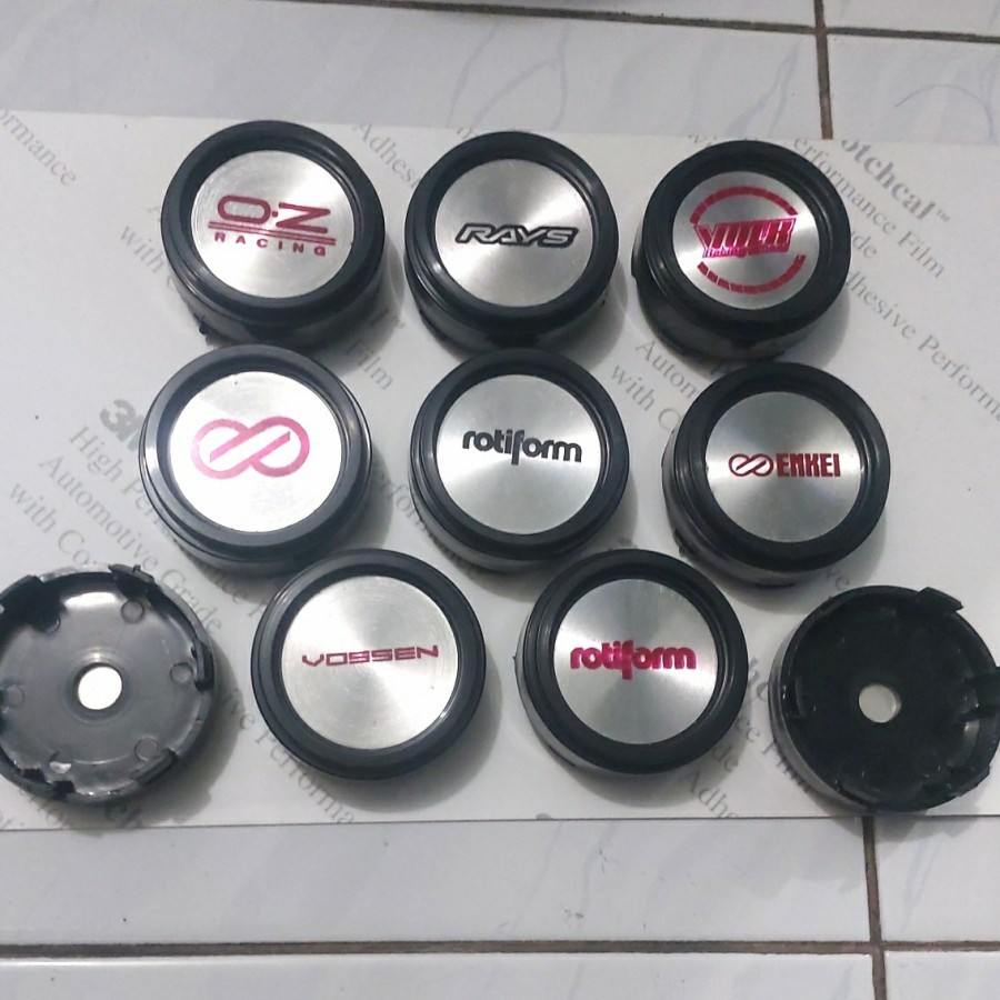 TUTUP DOP DOF RODA VELG BAN AS CENTER MOBIL VARIASI RECING RACING WORK MEISTER OZ ENKEI ROTIFORM XXR