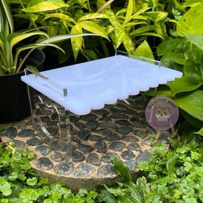 Platform Hamster Akrilik | Meja Akrilik Hamster | Meja Hamster - Putih
