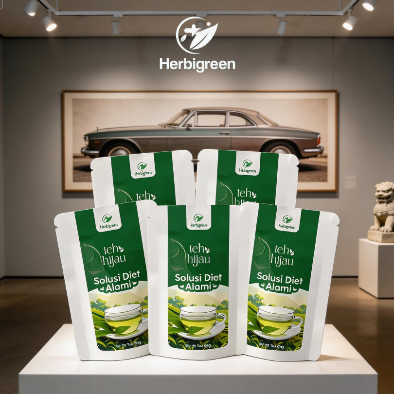 HERBIGREEN Obat Diet Herbal | Paket Teh Pelangsing Ampuh DIET DETOX | Teh Diet Teh Hijau & Jati Cina