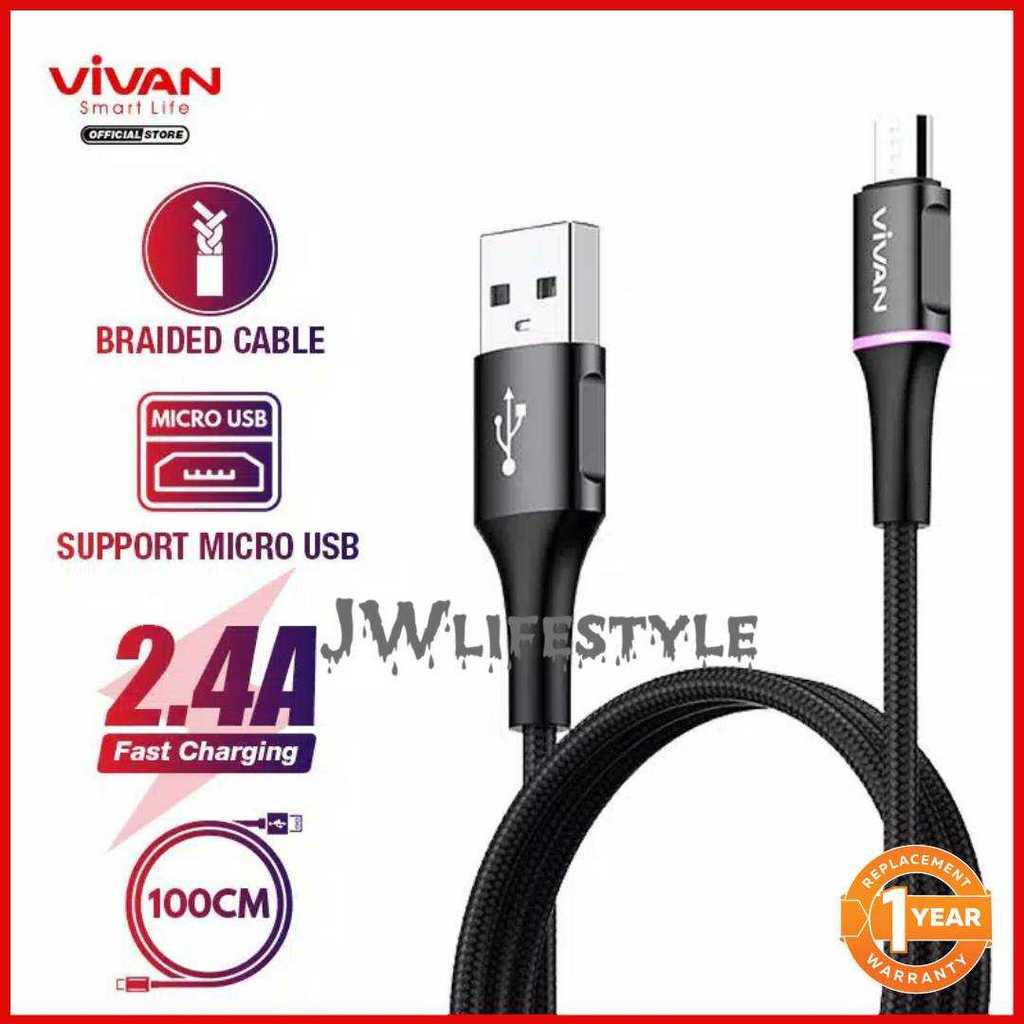 VIVAN Data Cable for Android / iPhone (Original)