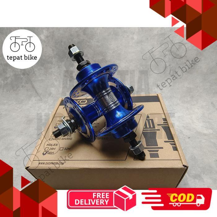 Hub Freehub BMX Fixie OXO 36H HB432 Bearing ORI - Blue -alca