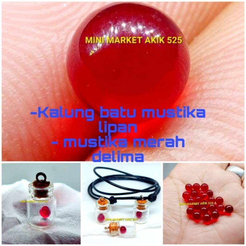 kalung batu  merah siem / siam bulat