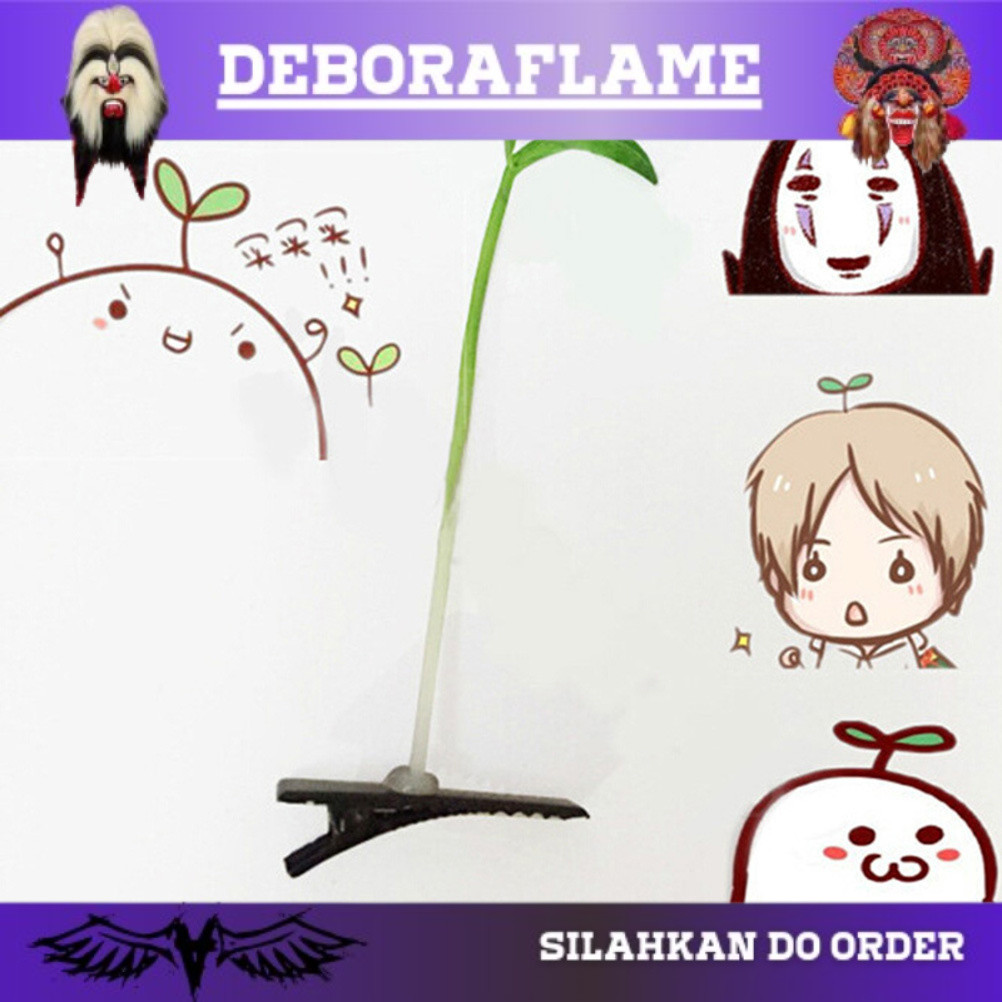 terlaris HPDA hairpin sepucuk daun tunas tauge sporut hick jepit rambut cosplay coss