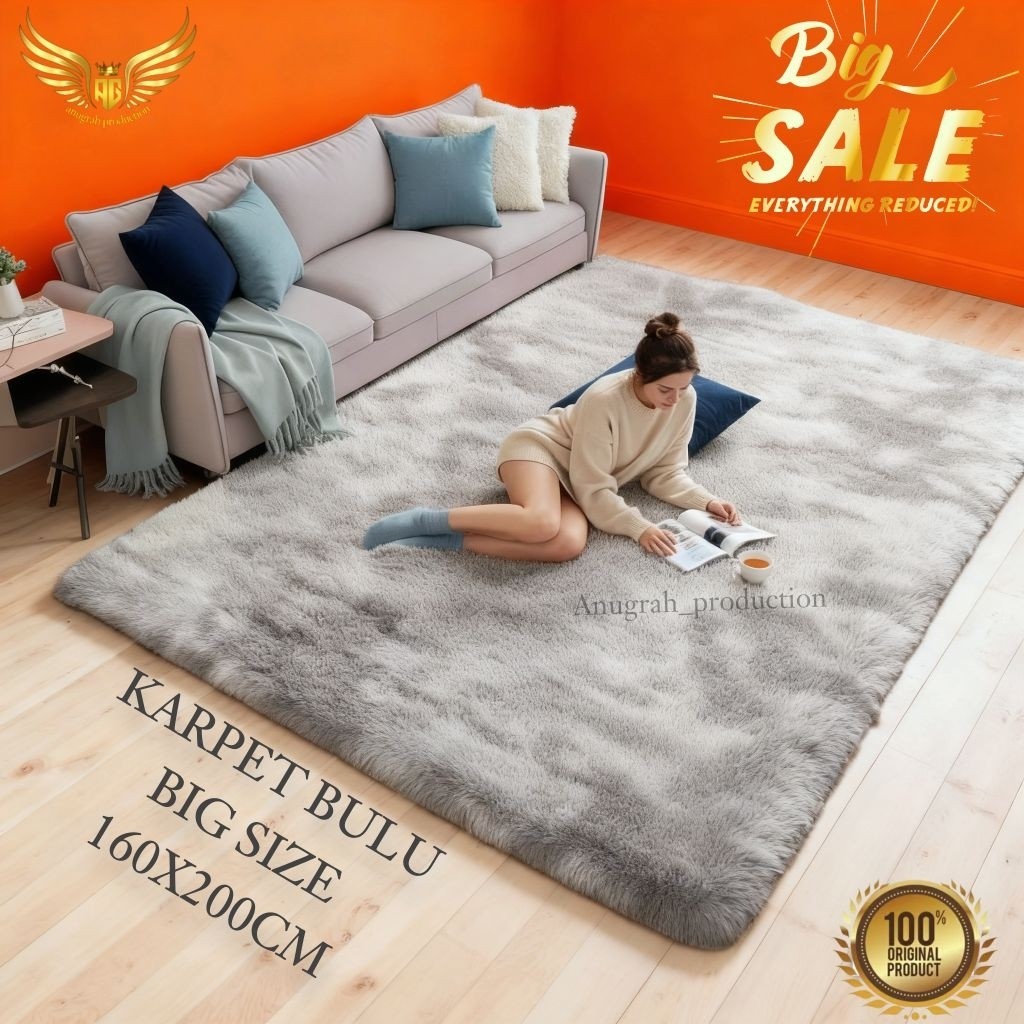 Karpet Bulu Rasfur Lembut 200x160x5cm