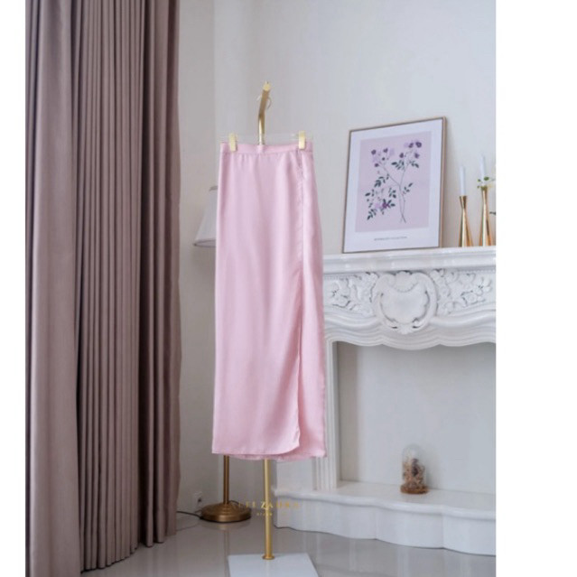 Rok Span Satin Belah Pinggir Hijab Friendly. Rok Span Bridal, Rok Span Satin Kondangan.