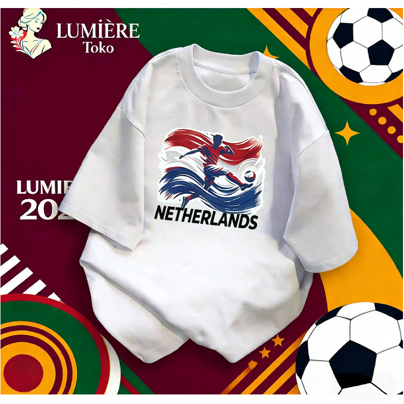 [COD]LUMIÈRE Toko|Kaos Tshirt Timnas Belanda 2026 Motif Pemain Sepak Bola - Baju Olahraga Pria Wanit