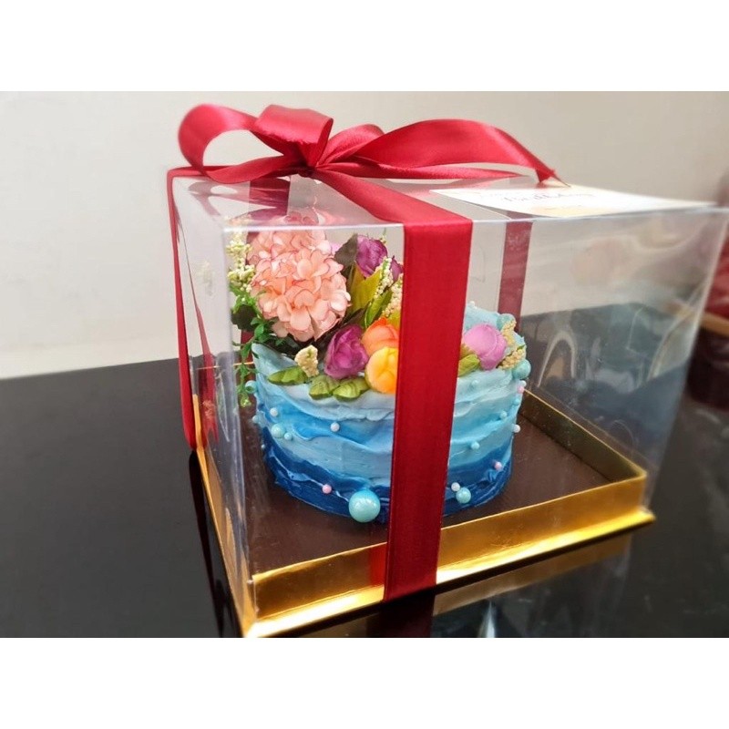 Promo Murah BOX HANTARAN KUE / BOX GOLD / KOTAK HANTARAN MIKA DIAMETER 30 Terlaris