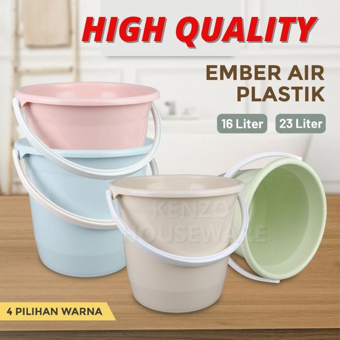 Ember Air 16 LITER REDHOUSE Ember Plastik Tanpa Tutup Warna Pastel Ember Mandi