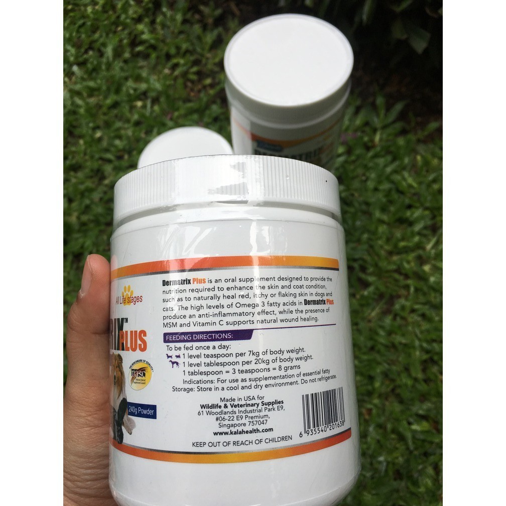 KEMASAN REPACK Dermatrix Plus Skin and Coat Supplement Vitamin Anjing Bulu Indah Suplemen Hewan SHRA