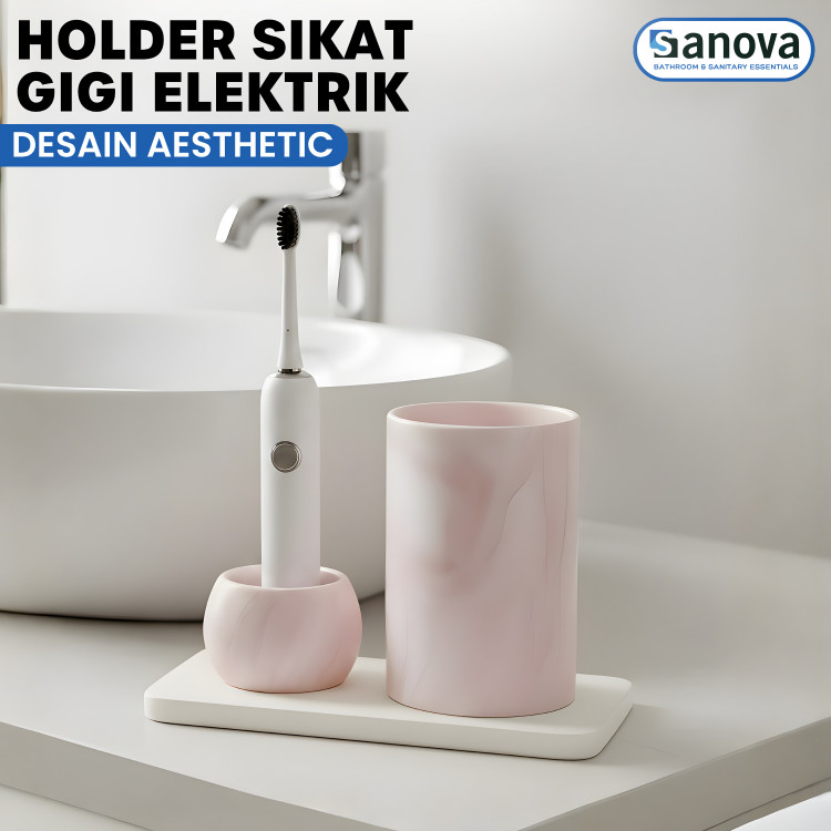 Tempat Sikat Gigi Elektrik Porselen Toothbrush Holder Sikat Gigi Dudukan Gantungan Sikat Gigi Electr