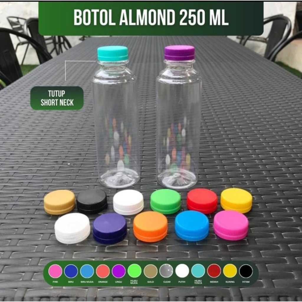 READY KHUSUS EKSPEDISI Botol almond 250 ml SN(short neck)