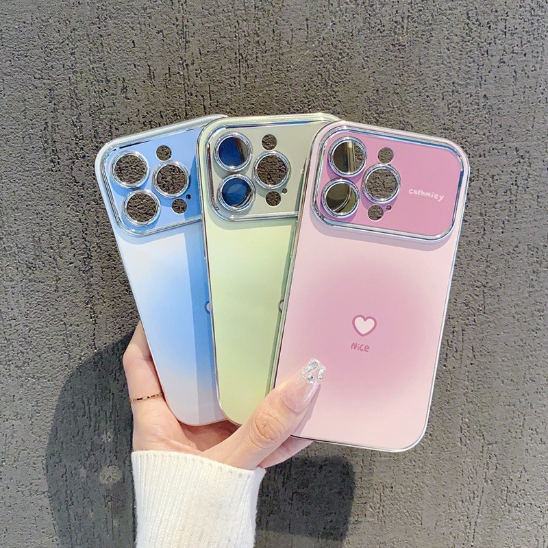 i.Case_Store Casing Hati kecil Cute Heart Nice Warna Pink Blue Hijau Green Liontin untuk Compatible 