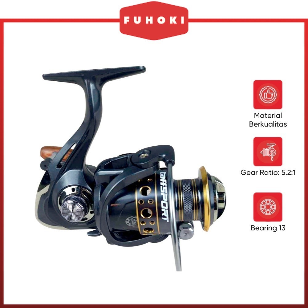 TAFFSPORT GHOTDA Reel Pancing Spinning 5.2:1 Ball Bearing 13 - BK4000