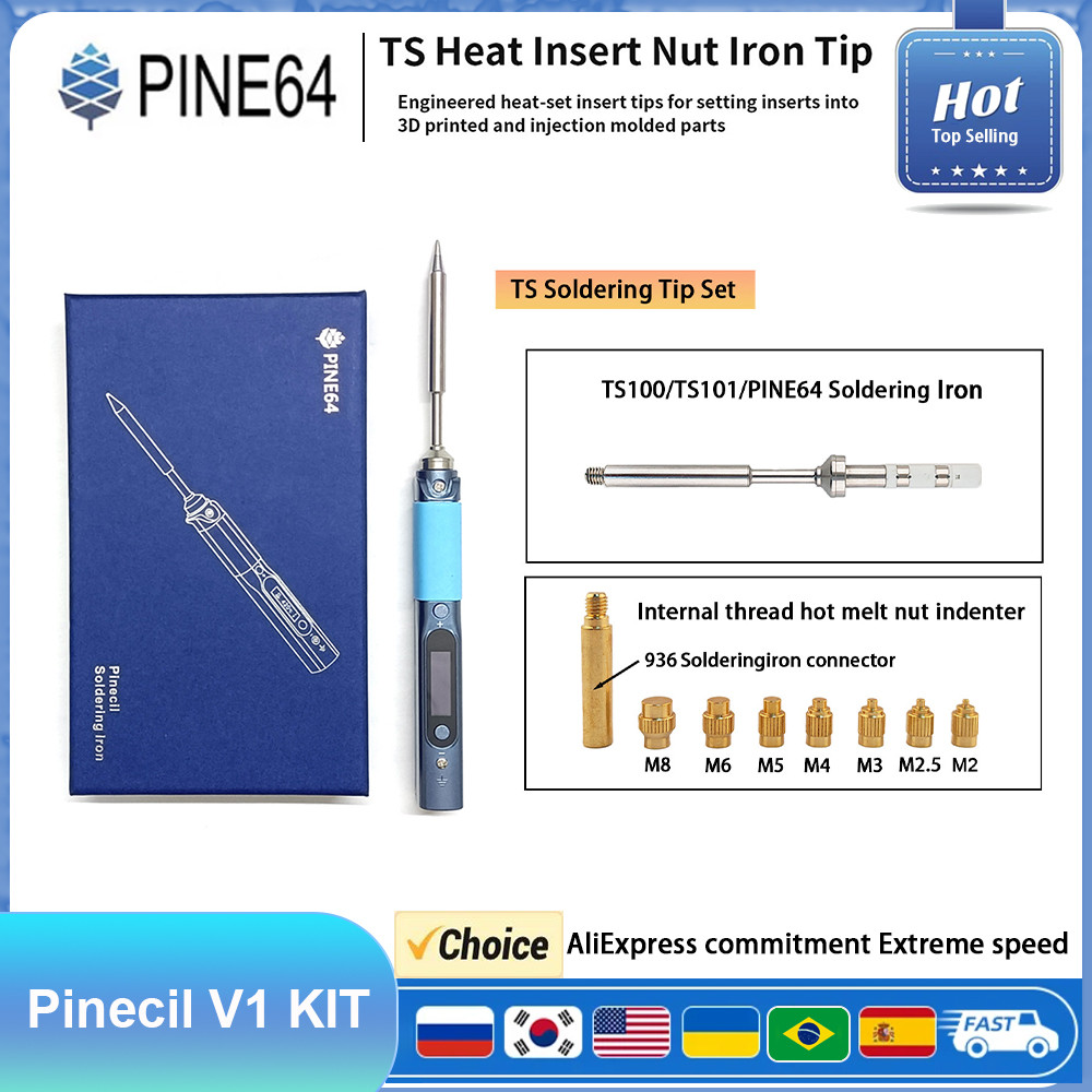 Pine64 Pinecil Soldering Iron KIT Pinecil V1 Type-C DC Adjustable gital Temperature Solder Station W