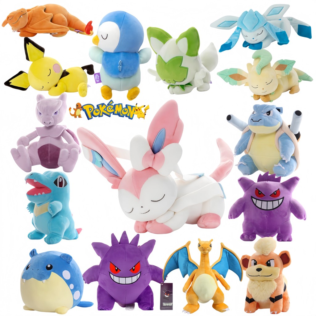 Pokemon Pikachu Plush Pichu Glaceon Leafeon Sylveon Plushies Toy Hobby Collection Piplup Spheal Geng