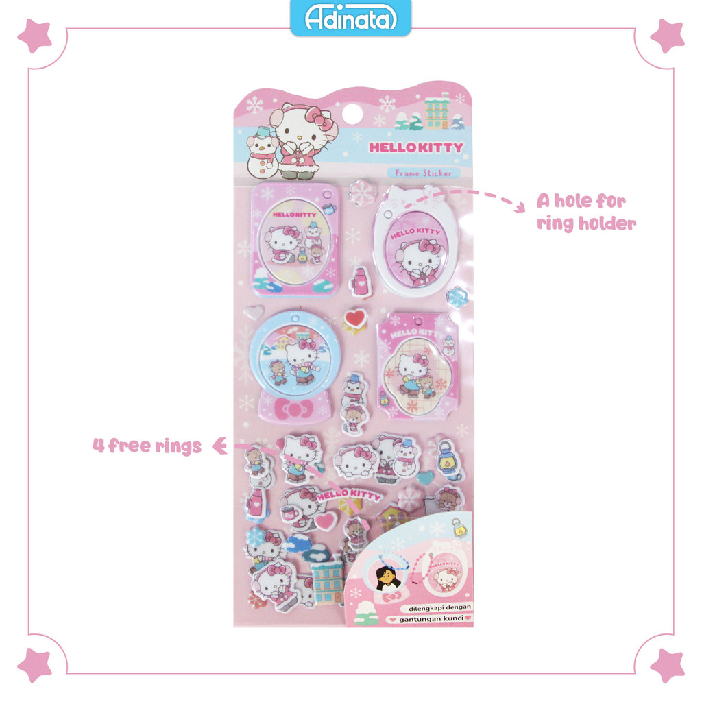 Hello Kitty Frame Stickers 2605-6101 / Stiker - Adinata