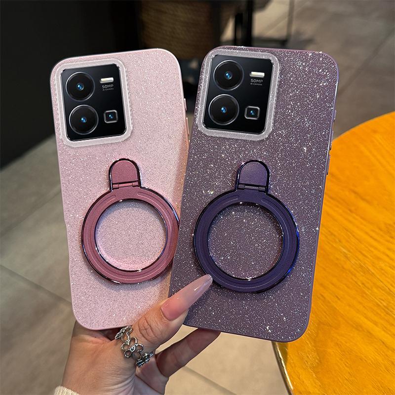 Soft Silikon Casing Hp Untuk Vivo Y22s Case Untuk VIVOY22S V2207 Softcase Glitter Dengan Magnetik Br
