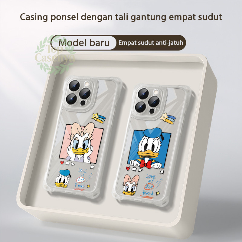 Donald Duck, Daffy Duck, Dan Daisy Duck Terbaru Premium Couple Untuk Soft Case Redmi Note 14 Pro 4G 