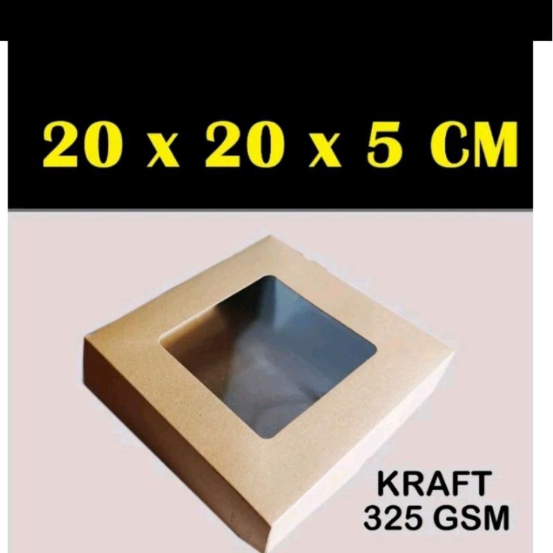 Dus Kue/dus nasi kotak 20x20 laminasi