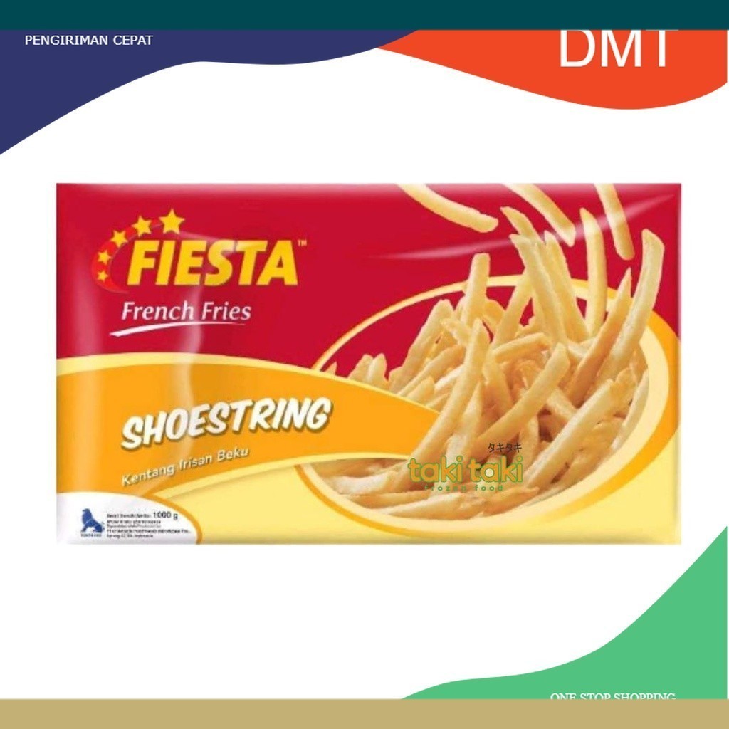 Fiesta Kentang Shoestring 1kg, Kentang Frozen, Kentang Goreng Frozen, Kentang Frozen 1kg, Shoestring