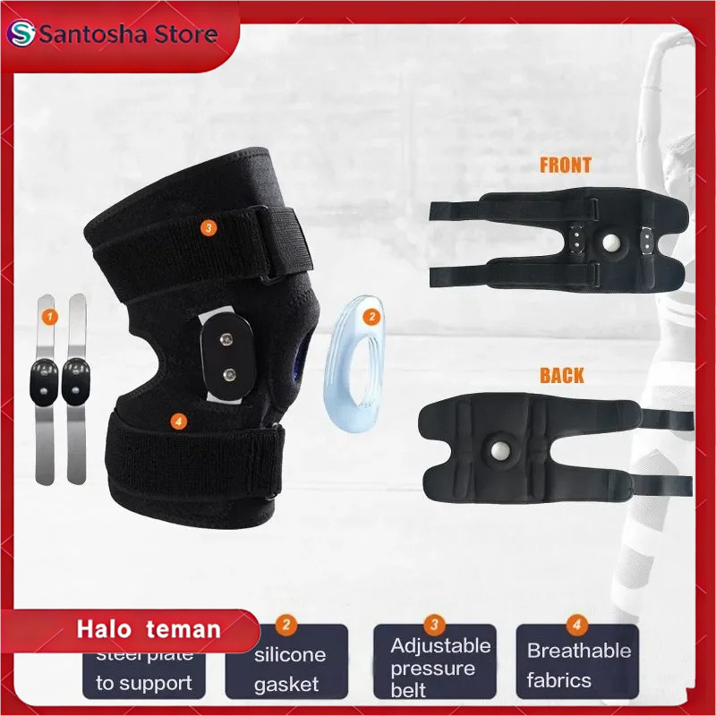 DEKER LUTUT PREMIUM KNEE SUPPORT – Pelindung Patela dengan Rangka Aluminium Hitam, Cegah Nyeri & Ced