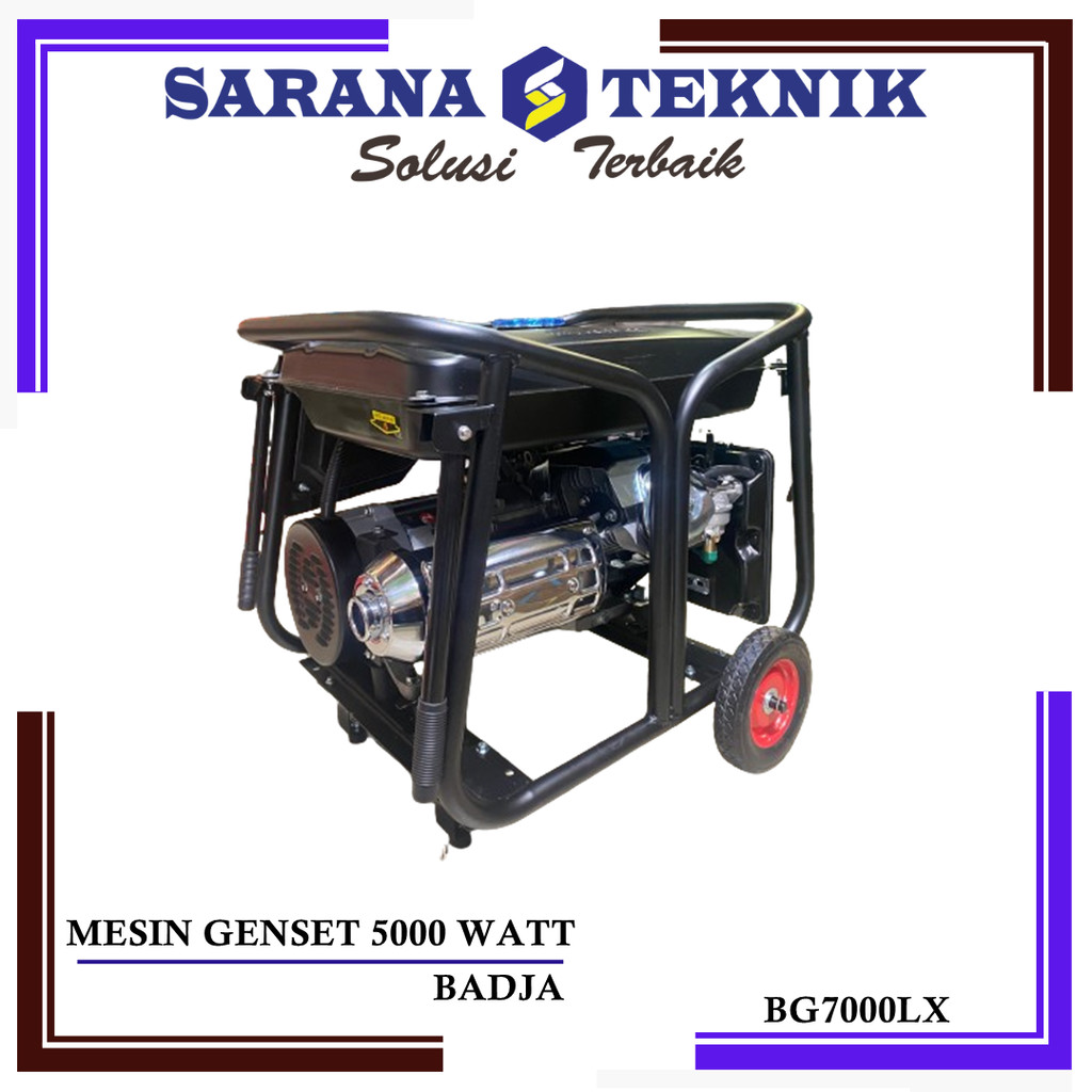 SPESIAL PROMO SALE MESIN GENSET 5000 WATT BADJA BG7000LX KUMPARAN TEMBAGA